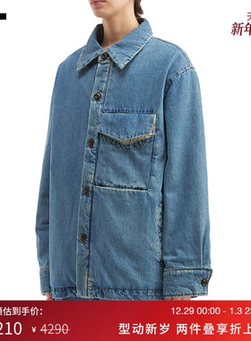 IT NULLUS男装翻领牛仔夹克新款复古型男宽松水洗棉服外套AVBLMP