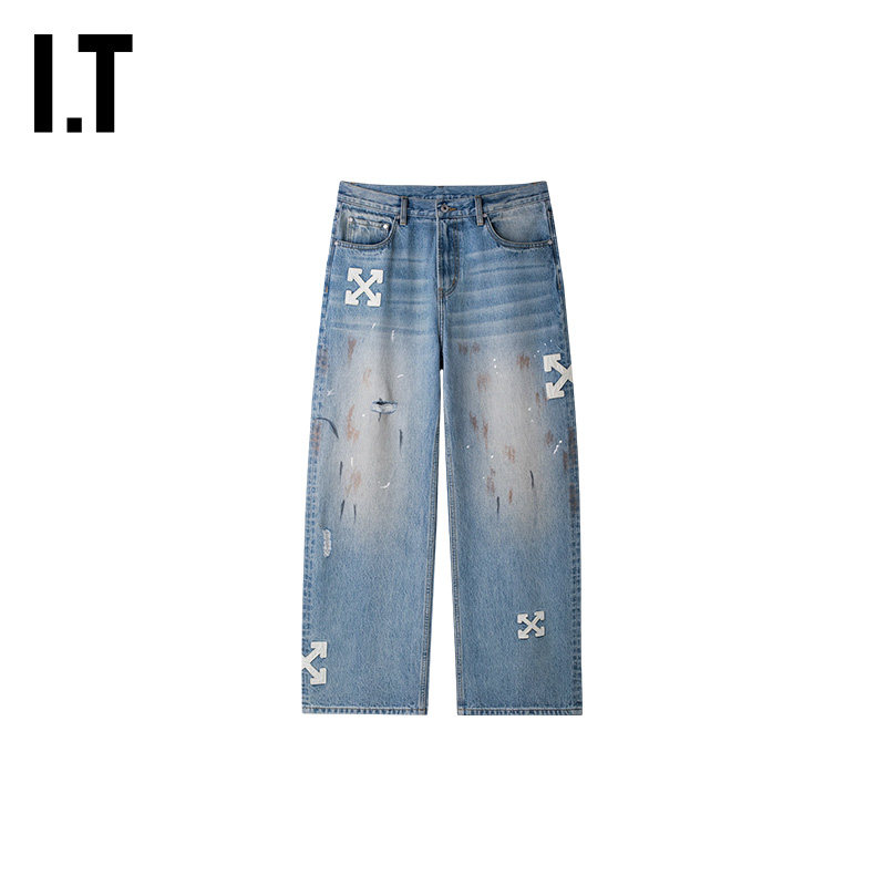 OFF-WHITE™破洞牛仔裤