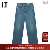 J3825XQ bone女装 rag 新款 长裤 简约宽松水洗直筒裤 牛仔裤 时尚