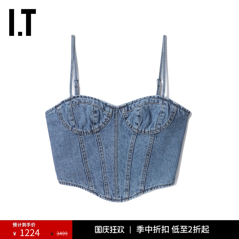 ITJUUN.J短款牛仔吊带