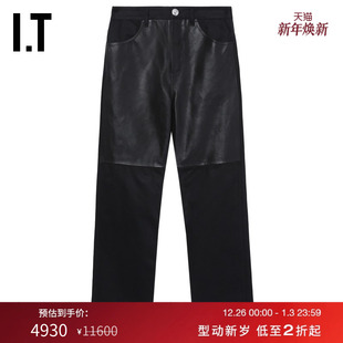 JIL 潮酷有型拼接直筒裤 SANDER男装 新款 KA0231MN 合身牛仔长裤