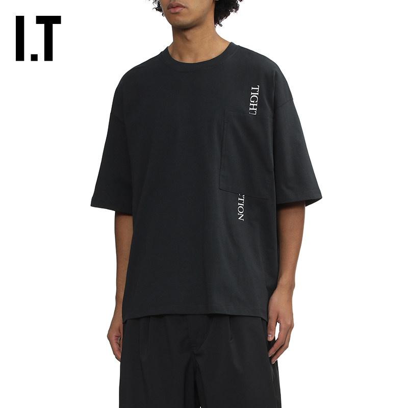 IT TIGHTBOOTH男装宽松短袖T恤新款简约清爽字母印花半袖009406MP,男装,T恤,淘宝优惠券,粉丝福利购,淘宝优惠卷