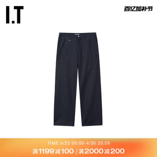 IT uniform experiment男装牛仔裤新款复古工装风宽松长裤直筒裤