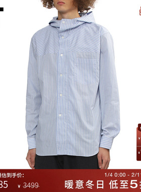 IT CDG COMME des GARCONS HOMME DEUX男装条纹连帽衬衫潮流型男