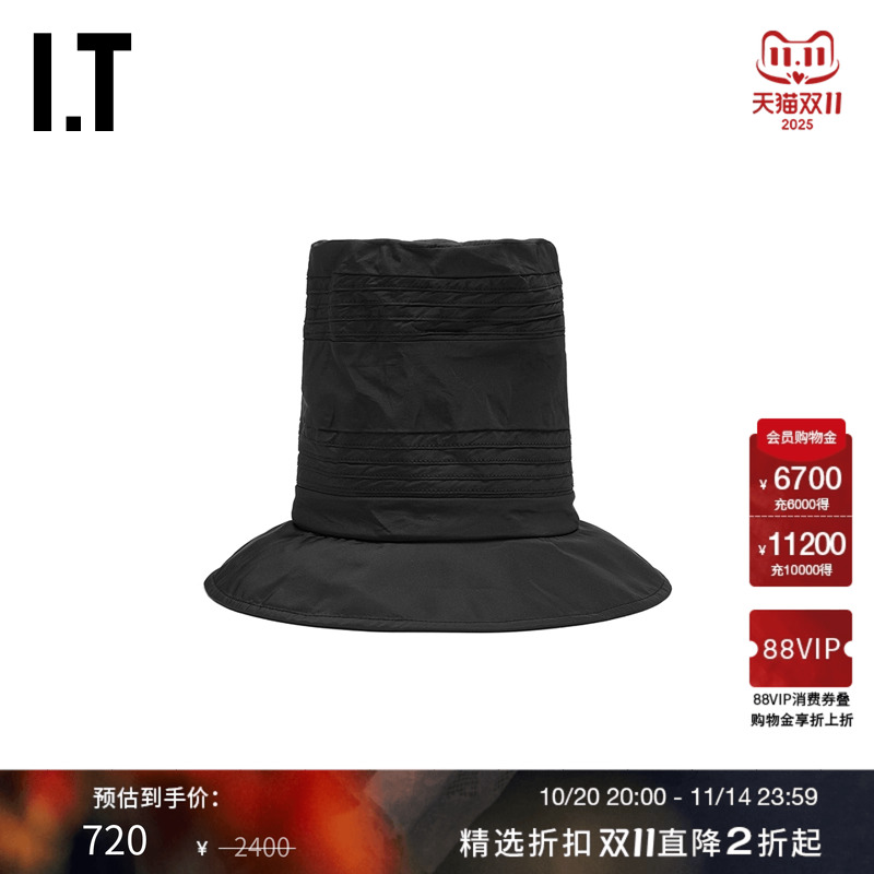 女款高顶帽新品时髦个性褶饰设计