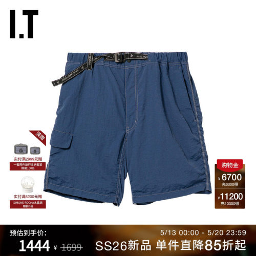 IT and wander男装工装短裤新款潮酷户外风休闲裤直筒裤152041MQ
