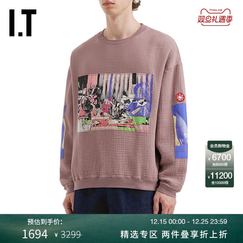 ITC.E休闲圆领卫衣暗黑文艺感