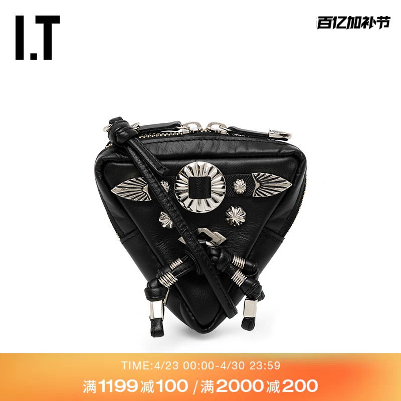 IT TOGA ARCHIVES女款三角造型斜挎包新款迷你拉链小包小巧单肩包