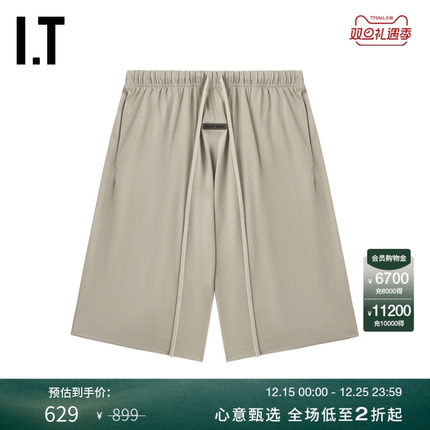 IT ESSENTIALS男装运动裤中裤新款酷感街潮阔腿裤宽松卫裤254611M