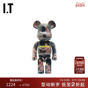 IT MEDICOM TOY BEARBRICK手办时尚潮玩乐队图案摆件600680MI