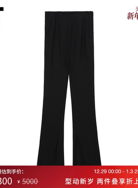 IT AMBUSH女装修身开叉喇叭裤新款时髦摩登纯色长裤西裤WCA040XL