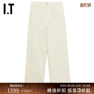 bone女装 宽松牛仔长裤 新款 摩登九分露踝裤 时尚 EC2914XO rag