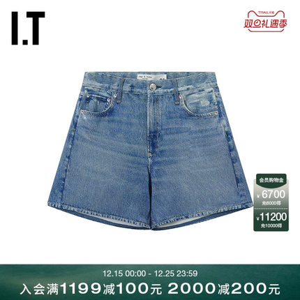 IT rag & bone女装牛仔短裤新款舒适简约水洗磨白休闲裤RC7925XQ
