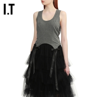 蝴蝶结飘带无袖 圆领短背心新款 Rocha女装 内搭522271XP Simone