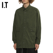 CDG 衬衫 COMME GARCONS 纯色工装 des HOMME男装 复古型男上衣