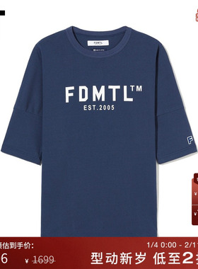 IT FDMTL男装宽松短袖T恤新款休闲随性logo印花落肩半袖4CST14XM