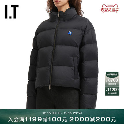 IT ADER error女装立领拉链羽绒服新款廓形绗缝羽绒外套4201BKXP