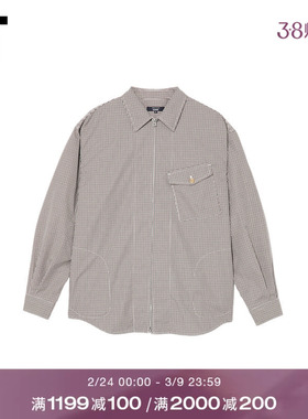 IT CDG COMME des GARCONS HOMME男装细格纹长袖衬衫复古文艺风