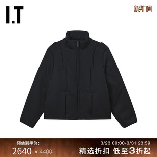 时尚 立领拉链夹克新款 error女装 质感宽松棉服外套001BKXP ADER