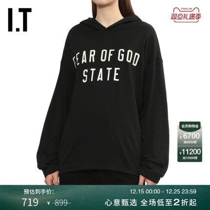 IT ESSENTIALS女装连帽长袖T恤新款潮流酷感连帽衫上衣7170FWXP