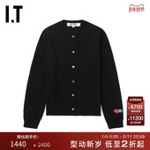 CDG GARÇONS川久保玲女装 PLAY COMME des 直排扣羊毛针织开衫