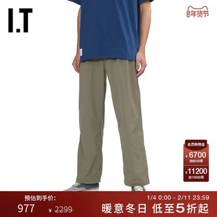 IT nanamica男装宽松直筒裤长裤新款简约日常纯色休闲裤FC032EMP