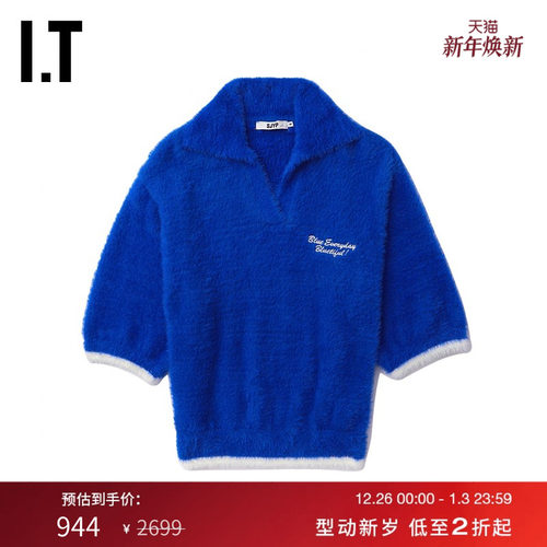 ITSJYP翻领半袖针织衫