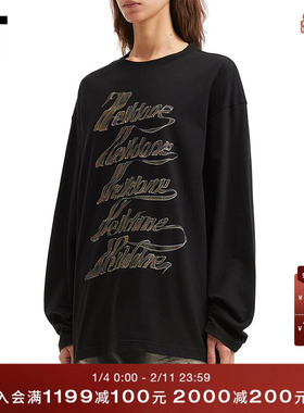 IT We11Done女装中长款长袖T恤新款随性街头风廓形上衣768UBKXQ