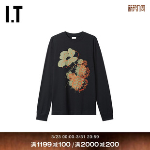 NOTEN男装 长袖 T恤新款 艺术感花卉图案装 VAN 时尚 饰上衣 DRIES