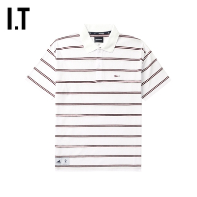 ITDESCENDANT条纹短袖polo衫