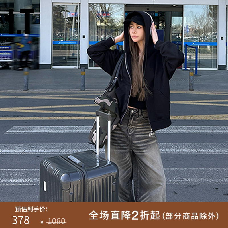 ITGROUNDZERO宽松牛仔长裤