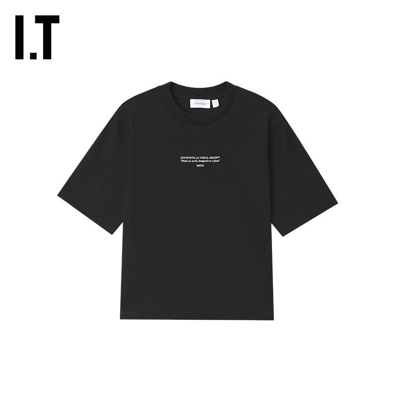 OFF-WHITE™女装26秋新款宽松短袖T恤简约日常款字母印花纯色半袖