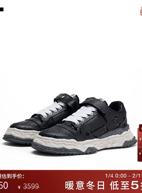 IT Mihara Yasuhiro男款厚底运动鞋新款做旧板鞋休闲鞋W711BLMP