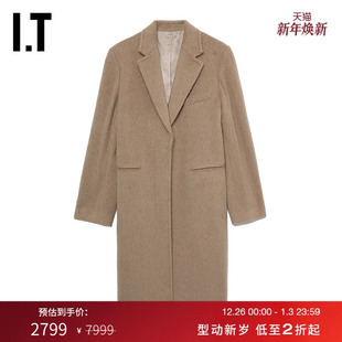 毛呢大衣新款 中长款 LANG女装 大气质感呢子长外套6H0402 HELMUT