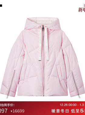 IT KHRISJOY女装绗缝连帽羽绒服新款青春时尚羽绒外套01TF01XP