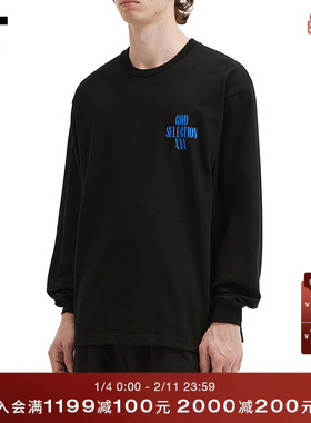 IT GOD SELECTION XXX男装长袖T恤新款时尚潮流照片印花圆领上衣