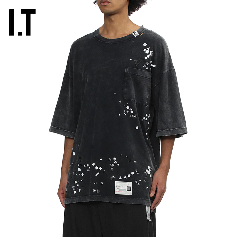 ITMiharaYasuhiro做旧短袖T恤