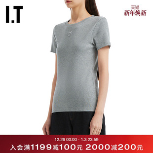 MARINE 简约时尚 SERRE女装 T恤新款 纯色内搭WTT012XP 圆领短袖