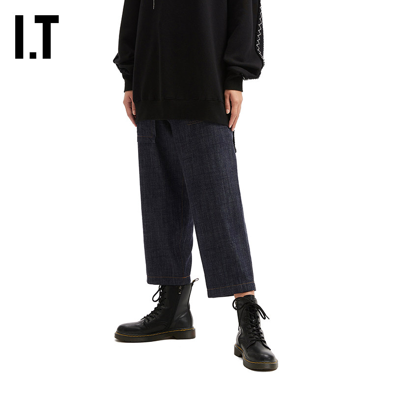 IT Y's女装宽松牛仔裤长裤新款复古时尚水洗九分裤露踝裤P97INDXQ,女装/女士精品,休闲裤,淘宝优惠券,粉丝福利购,淘宝优惠卷