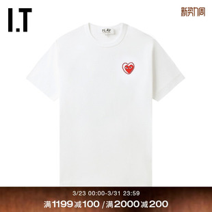 COMME PLAY des GARCONS川久保玲情侣爱心logo装 T恤 饰短袖 CDG