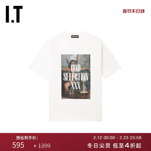 IT GOD SELECTION XXX男装短袖T恤新款时尚欧美印花半袖25ST11MP