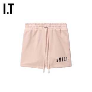 新款 合身运动短裤 1001XM AMIRI女装 休闲活力logo印花纯色直筒裤