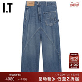 复古有型不规则裤 Anderson男装 直筒牛仔裤 新款 腰长裤 110735