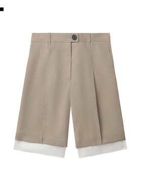 IT PETER DO女装百慕大短裤西装裤新款时尚质感合身直筒裤24190XM