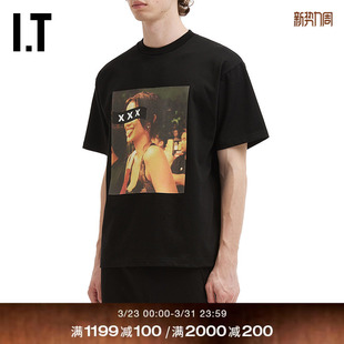 XXX男装 短袖 T恤新款 欧美照片印花宽松半袖 SELECTION 时尚 GOD