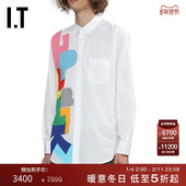 CDG 衬衫 COMME GARCONS 彩色字母布贴缝饰长袖 des SHIRT男装