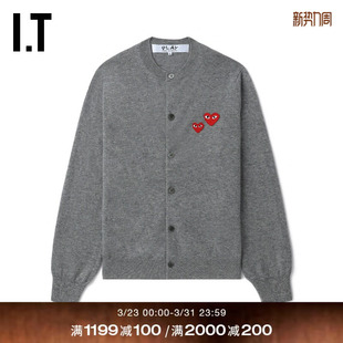 COMME PLAY des GARCONS川久保玲情侣款 圆领羊毛针织开衫 CDG