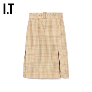 格纹半身裙新品 Lim女装 Phillip 复古气质开叉半裙002LVPXK 3.1