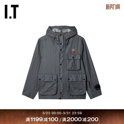 IT C.P.COMPANY男装连帽夹克新款户外工装风多口袋外套10411GMQ