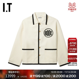 logo装 青春美式 翻领排扣夹克新款 饰撞色外套4JA009MN BODE男装